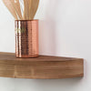 Large Round Wood Floating Wall Shelf - Brown